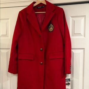 Lauren Ralph‎ Lauren WOOL Coat SB CHEST CREST PATCH